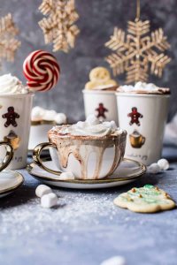 The best hot chocolate recipe ever from Half Baked Harvest. Sugar Cookie Hot Cocoa!